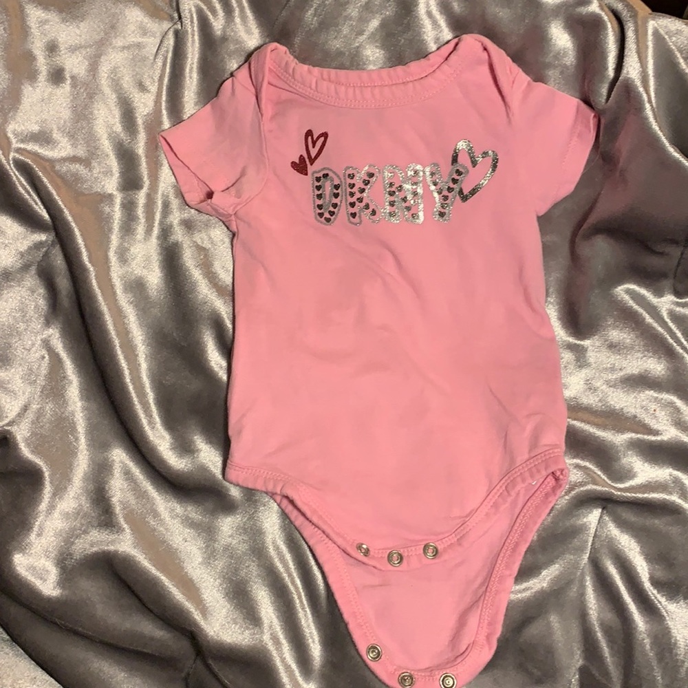 DKNY 3 -6 month Baby girl onesie pink